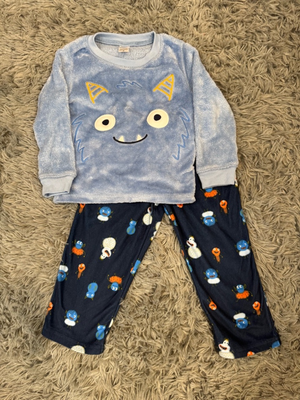 Monster Fleece Toddler Pajama Set